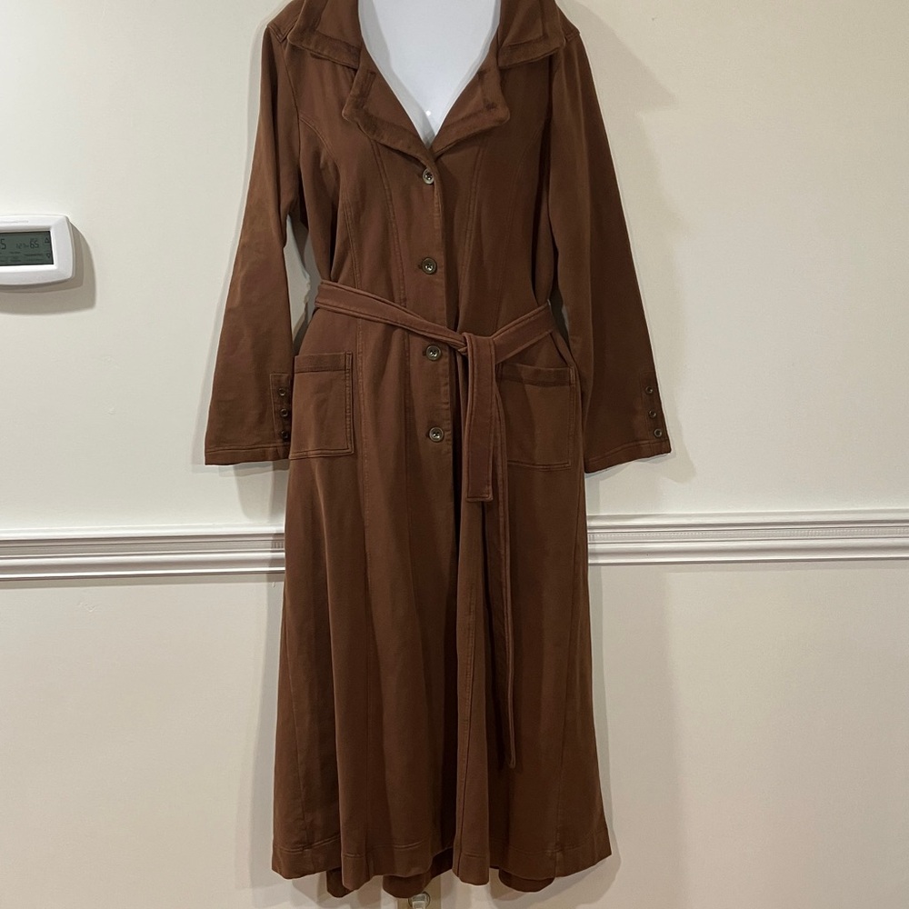 Cabi Brown Long Trench Coat L